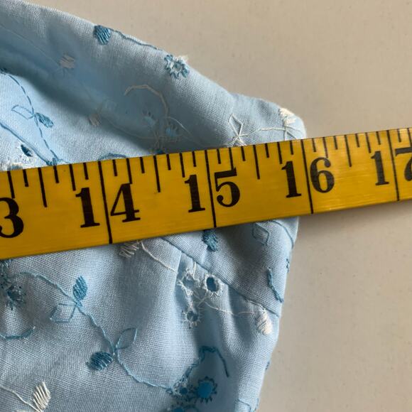 VINTAGE Dress Handmade Prairie 60's 70's Boho Lace Ribbon Embroidered Metal Zip - Picture 12 of 13